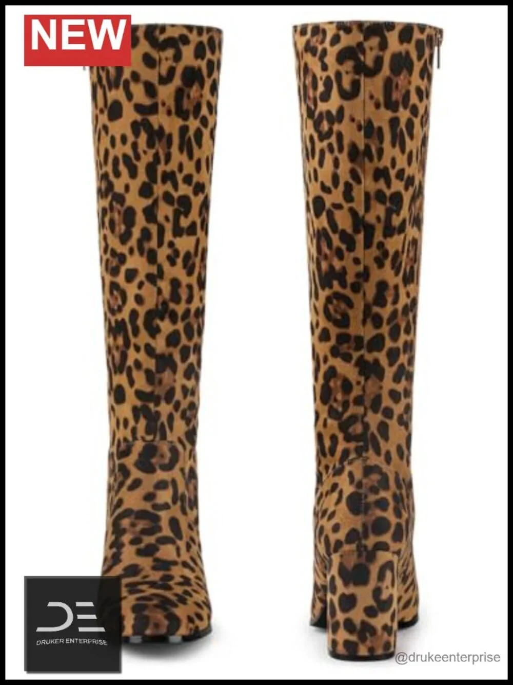 Faux Suede Over Knee High Platform Block Heel Boots – Winter Work
